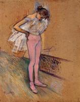 Toulouse-Lautrec, Henri de - Dancer Adjusting Her Tights